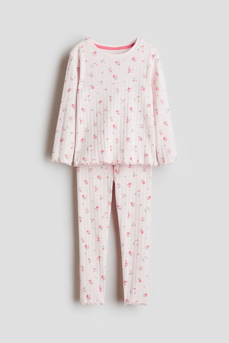 H&M Ribbed cotton pyjamas